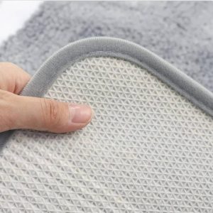 Tapis de bain gris et blanc Tapis de bain gris et blanc